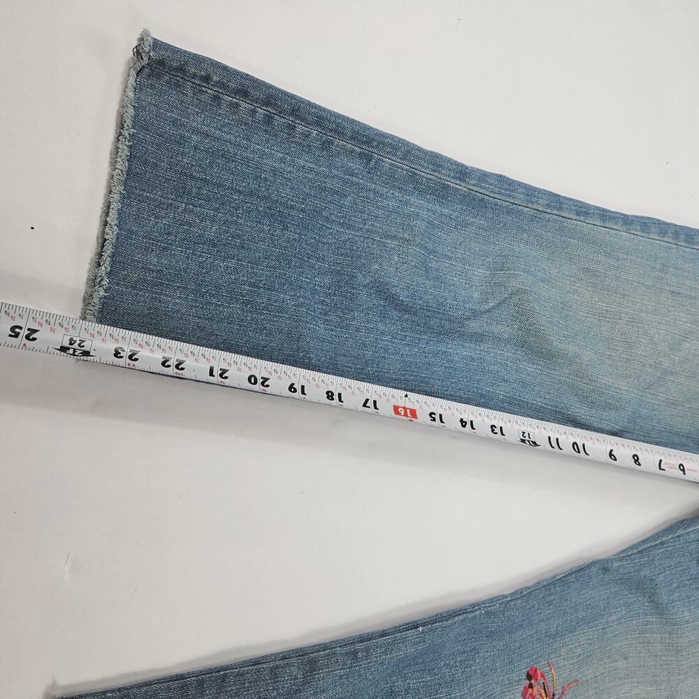 Y2k Gap Jeans Low-Rise Embroidered Cropped - Size 6 - Picture 8 of 8